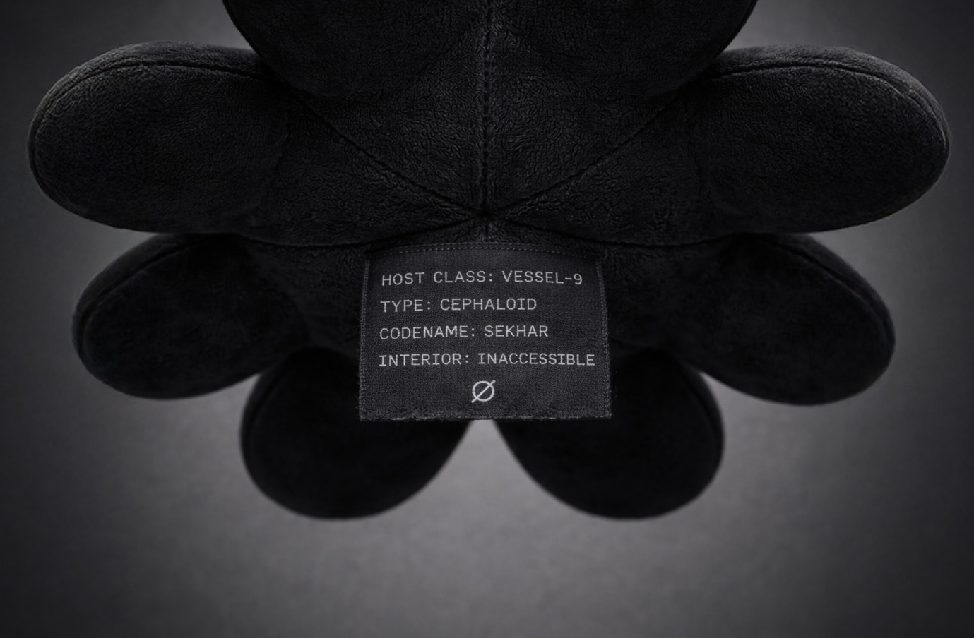 VESSEL-9 plush — minimal product shot